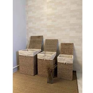 Handcrafted Multi-Purpose Storage Bin Square Natural Seagrass Organize Storage Baskets <b>Household</b> <b>Items</b> with Style - Product Image 4