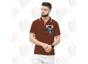 Signature Men's Striped <b>for</b> Polo T-<b>Shirt</b> Breathable Stylish with Eco-Friendly Denim Batik <b>Corduroy</b> Fabrics Appliques <b>for</b> Summer - Product Image 6