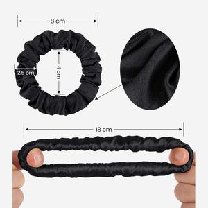 Cravates élastiques à cheveux 100% soie, Logo personnalisé, accessoires pour femmes OEM, chouchou, fabriqué au Vietnam - Product Image 3