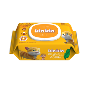 Toallitas húmedas superiores para limpieza de bebés Kinkin OEM/ODM, toallitas húmedas para niños no tejidas de 80 piezas fabricadas en Vietnam - Product Image 2