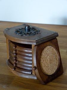 Traditional Low MOQ Top Grade Price Selling Supplier Manufacturer Customized Accept Order <b>Heat</b> Carved Wooden <b>Coaster</b> - Product Image 4