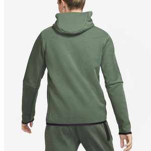 Ensemble de survêtement deux pièces pour homme, logo personnalisé, vêtements de sport d'hiver, matière polyester, fermeture éclair intégrale, respirant, séchage rapide, à capuche - Product Image 2