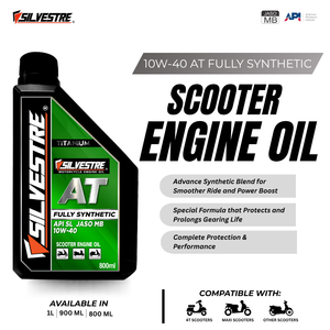 Huile moteur pour scooter entièrement synthétique SILVESTRE 10W-40 SL API en conteneur plastique Fabriqué aux Philippines - Product Image 6
