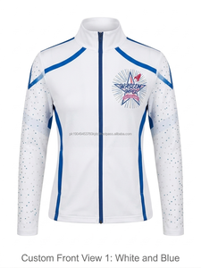 Vestes d'échauffement pour la danse, vêtements d'entraînement pour adultes, vêtements de danse de qualité supérieure, veste d'équipe de cheerleading, nylon/polyester, longue - Product Image 4