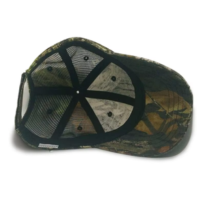 Casquette de baseball en maille à motif camouflage, logo personnalisé hip-hop OEM, haute qualité, 6 panneaux, visière pré-courbée, casquette de camionneur, casquette filet, casquettes de baseball - Product Image 4