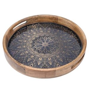 ถาดไม้พิมพ์ลายตกแต่งสำหรับโต๊ะทำงาน - Product Image 6