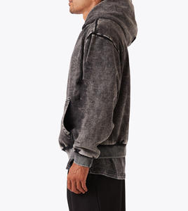 100% impression numérique coton lourd tenue décontracté hommes sweats à capuche surdimensionné impression personnalisée pull coton sweats à capuche personnalisés - Product Image 4