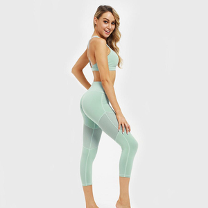 Ensemble de yoga pour femmes de haute qualité, léger, col rond, haute élasticité, imprimé personnalisé, couleur marron, meilleur design 2026 - Product Image 5