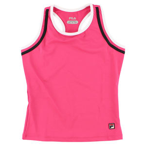 Camiseta Deportiva Fila para Niña, Modelo Binding Racerback, Color Rosa, Talla M, Color: Rosa/Blanco/Negro, 100% Auténtica - Product Image 2