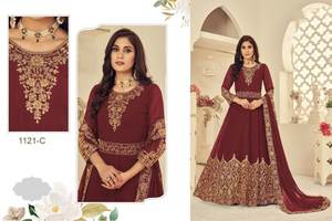 Nueva llegada elegante estilo Bollywood Anarkali Salwar Kameez fabuloso Festival desgaste listo para usar ropa de tela de longitud de harina - Product Image 3
