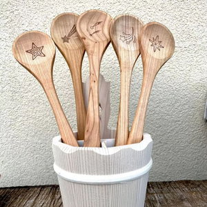 Juego de Cucharas de Madera Hechas a Mano Ecológicas con Pulido Espejo, Diseño Moderno y Lujoso para Acampar, Cucharas Personalizadas con Mango Largo - Product Image 6