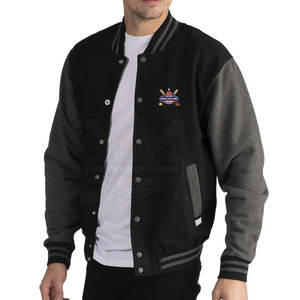 Venta al por mayor de chaqueta de hombre de talla grande Letterman con cuello alto para uso al aire libre para la venta - Product Image 5