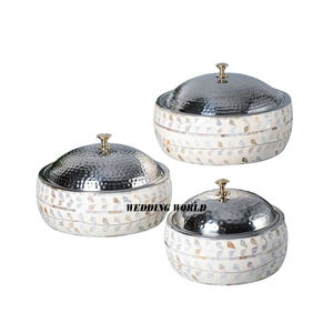 <b>Set</b> of Two Metal Hotpot Available in Custom Color Round Shape Designer Casserole Hotel Ware Hot Selling Metal Food Warmer - Product Image 5