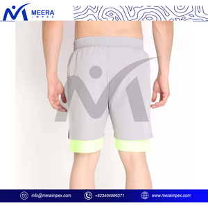 Short en nylon grande taille de haute qualité pour hommes LOGO personnalisé Fitness Gym & Running Casual Wear Solid Pattern Compression Blank Shorts - Product Image 2