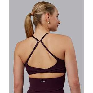 Top de Yoga sin Costuras Ajustable con Sujetador Integrado y Estampado Morera - Twist Tank - Product Image 5