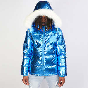 OEM Manufacturer Designer Streetwear <b>Thick</b> Heavyweight Down Bubble Coat <b>Men</b> Custom High Quality Luxury Shiny Puffer Jacket - Product Image 1