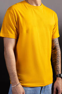 Camiseta de Hombre 100% Algodón, Corte Regular, 220 GSM, Diseño de Logotipo Personalizado, Hombros Caídos, Tejido de Lujo, Impresión Serigráfica - Product Image 3