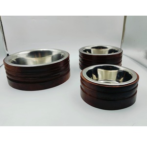 ที่ให้อาหารสุนัขแบบฐานไม้สั่งทำพิเศษ พร้อมชามเหล็กเกรดอาหาร - Product Image 4