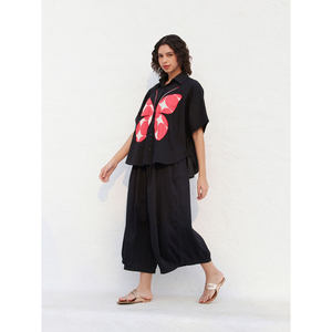 Ensemble coordonné en coton appliqué Valencia pour femmes - Product Image 2