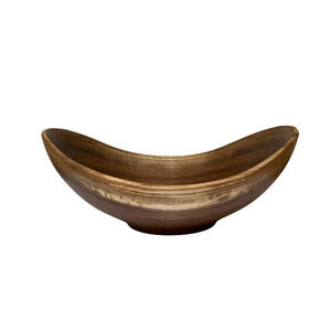 Ensemble de bols de service en bois, couverts de fruits secs, bol rond pour serveur de salade, vaisselle, bols de service en bois naturel à prix de vente entiers - Product Image 2