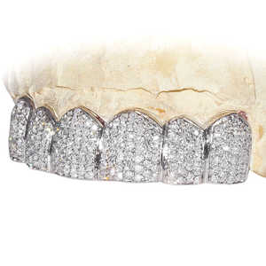 Luxe 14k 18K Or Blanc Hip Hop Personnalisé Grillz 925 Dents en Argent Grillz Glacé VVS Moissanite Diamant Grillz Dents pour Hommes - Product Image 4