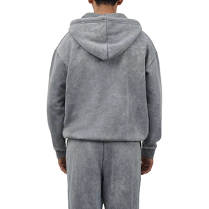 Ensemble de survêtement en molleton gris pour homme, logo personnalisé, vêtements de sport décontractés, sweat-shirt doux, coupe décontractée, jogging, ensemble deux pièces, vente en gros - Product Image 2