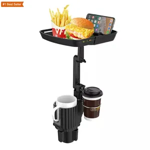 Jumon Car Drink Holder Expander Adjustable Tray Table for Food with Phone Slot Multi Purpose Cup Holder for Car