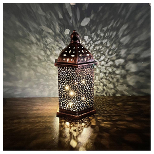 Linterna de Metal con Velas Portavelas Decorativo Vintage Linterna para Interior y Exterior Portavelas de Metal Linternas - Product Image 2