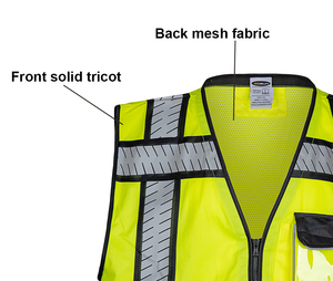Polyester haute visibilité porter avant solide dos maille haute visibilité sécurité réfléchissant Construction gilet classe 2 sécurité vêtements de travail vêtements - Product Image 3