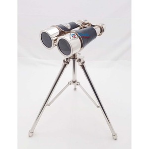 Binocular de latón con Base de madera Binocular marino Senderismo Camping Regalo de Navidad Telescopio Binocular - Product Image 5