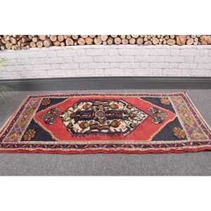 พรมวินเทจ 1.8x3.5 ฟุต (54x108 ซม.) ลายพรางสีแดง พรมตุรกี - Product Image 1