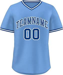 Camisetas de béisbol con estampado de transferencia de calor de poliéster 100%, camisetas de béisbol de alta calidad con logotipo personalizado para hombres y mujeres - Product Image 1