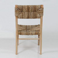 Chaise de salle à manger de loisirs moderne en teck tressé de haute qualité avec housse amovible pour la maison, le bureau, le salon, l'appartement