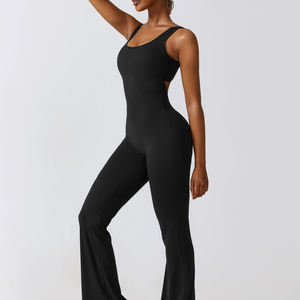 Leggings Deportivos de Yoga y Gimnasio con Efecto Scrunch, Conjuntos de Pantalones Deportivos para Mujer, Mono Deportivo sin Espalda de Una Pieza - Product Image 3