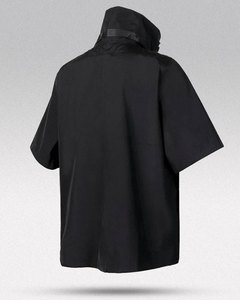 Veste coupe-vent d'hiver Cyberpunk Techwear pour homme, service OEM, sans col, légère, en toile, zippée, à capuche, imperméable et respirante - Product Image 4