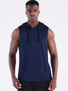 Débardeur à capuche pour hommes, sans manches, tactique, de sport, de musculation, coupe ajustée, streetwear, pour l'entraînement - Product Image 4