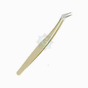 Precision Eyelash Curved Tip Tweezers Stainless Steel Premium Quality <b>Lash</b> Extension Tweezers - Product Image 3