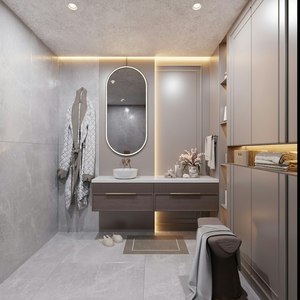<b>Bathroom</b> Furniture Set Vanity <b>Mirror</b> Cabinet and Tall Unit for Hotel Rooms and Apartments Custom Sizes - Product Image 3