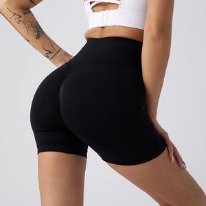 Short de yoga d'entraînement de contrôle du ventre à taille haute personnalisé pour les femmes Short de motard décontracté poches de gym motif respirant - Product Image 6