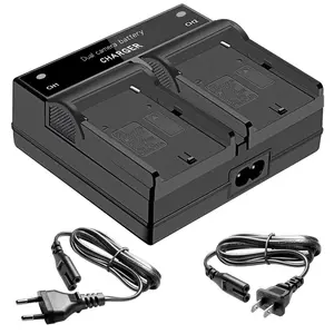 AC 포트 더블 슬롯 카메라 배터리 충전기 100-240V AC 충전기 소니 NP/F750/F770/F960/F970/FM50/FM55H/FM70/FM90/FW50