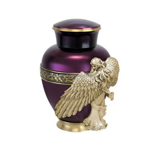 Urne funéraire en métal gravée de haute qualité en aluminium finition peinture en gros pour cendres humaines Souvenir de style américain 10 pouces 200 - Product Image 2