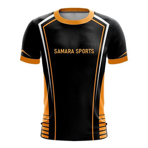 Camisetas deportivas personalizadas ecológicas para hombre, ropa deportiva sostenible, suministro de fábrica, camisa de juego impresa por sublimación - Product Image 1