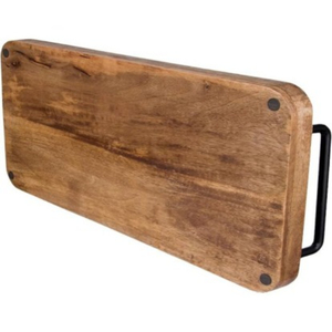 Plateau de service en bois moderne et élégant fait à la main et brillant plateau de forme rectangulaire poli pour accessoires de table de mariage fournitures - Product Image 4