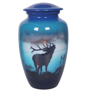 High Quality Modern Metal Picture Urn Fade Resistant Scratch Resistant Tarnish Resistant Easy Clean Tabletop <b>Vase</b> for Funeral - Product Image 3