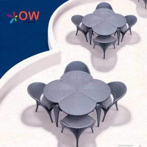 Ensemble de patio extérieur de haute qualité Mobilier de jardin en forme de fleur Table et chaises en rotin Ensemble de mobilier d'extérieur - Product Image 1