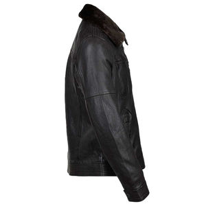 Veste d'hiver en cuir confortable du meilleur design pour hommes vente directe d'usine impression de logo personnalisé style rue principale avant - Product Image 4