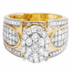 Elegante anillo de compromiso de diamantes de racimo de moissanita de plata 925, joyería nupcial de boda para mujer, tendencia de EE. UU. - Product Image 4