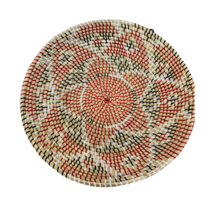 Seagrass Plate <b>Basket</b> Handmade Wall Hanging Decor with Bamboo Rattan Wicker Vietnam Rustic Eco-Friendly Accent for Modern Home - Product Image 1