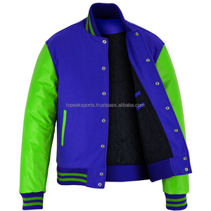 2026 OEM Hot Stand Collar Wool Sleeves Varsity <b>Jacket</b> <b>Men's</b> 100% High Quality Low MOQ Heated Fashion <b>Jackets</b> - Product Image 3
