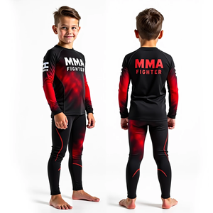 เสื้อแรชการ์ดแขนยาว MMA พร้อมชุดรัดรูปป้องกันรังสียูวีและชุดกิโมโนแบบระเหิดมีสไตล์ - Product Image 6